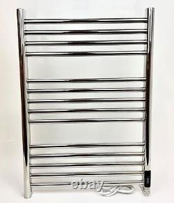 Siena 500w x 720h Stainless Steel Electric Heated Towel Rail Mirror