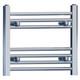 Small Flat Chrome Heated Towel Rail Radiator 400mm Heigh- Designer Bathroom Rail