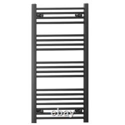 Small Heated Matt Black Towel Rail Radiators Bathroom All UK Sizes In Stock Now