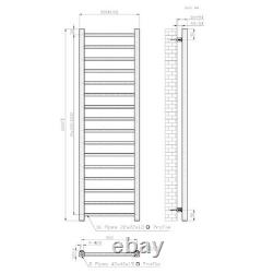 Solaro Square Bar Heated Towel Rail Brushed Brass 1600 x 500mm