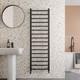 Solaro Square Bar Heated Towel Rail Matt Black 1600 X 500mm