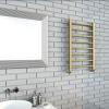 Special Offer 500 X 800 Brushed Brass Radiator Bar Round-flat Heated Towel Rail