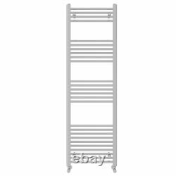 Straight Bathroom Heated Towel Rail Rad Radiator Centre Heating Chrome White