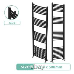 Straight Curved Modern Heated Towel Rail Radiator Bathroom Black Ladder Warmer