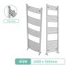 Straight Curved Modern Heated Towel Rail Radiator Bathroom Chrome Ladder Warmer