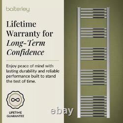 Straight Heated Heated Towel Rail Radiator, 383W, 400 x 1800mm, Chrome