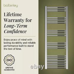 Straight Heated Heated Towel Rail Radiator, 431W, 500 x 1500mm, Chrome