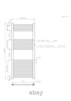 Straight Heated Towel Rail Bathroom Rad Radiator Towel Warmer Chrome