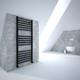 Straight Heated Towel Rail Ladder Radiator Matt Black Bathroom Rad With Valves