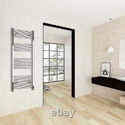 Straight Heated Towel Rail Radiator Ladder Warmer Chrome Black All Sizes