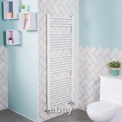 Straight White Heated Towel Rail Radiator Bathroom Modern Ladder Warmer