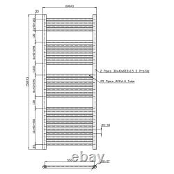 Straight White Heated Towel Rail Radiator Bathroom Modern Ladder Warmer