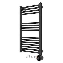 TCP Smart WiFi Electric Heated Towel Rail 800x500mm Black Timers IPX4 Thermostat