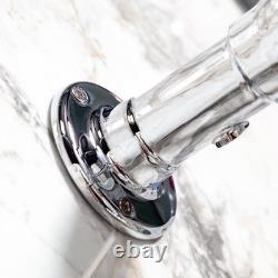 Tall Victorian Chrome Bathroom Heated Towel Rail Column Designer 150x59cm