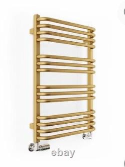 Terma Alex H760mm xW500mm Brass Heated Towel Rail