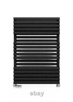 Terma QUADRUS BOLD Black, Double Panel, High Output Heated Towel Rail 870hx600w