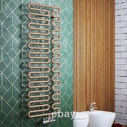 Terma Swale Heated Towel Rail Radiator Bright Copper Flat 24 Rail 1244 x 465mm