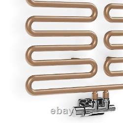 Terma Swale Heated Towel Rail Radiator Bright Copper Flat 24 Rail 1244 x 465mm