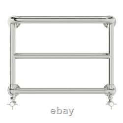 The Heating Co. Aziz chrome wall mounted heated towel rail 450 x 600