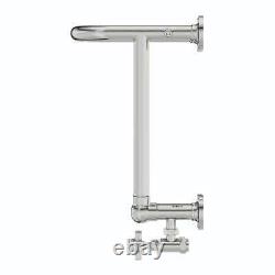 The Heating Co. Aziz chrome wall mounted heated towel rail 450 x 600