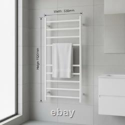 ThermoSphere Heated Towel Rail Electric White 1120x530mm Bathroom Radiator Dryer