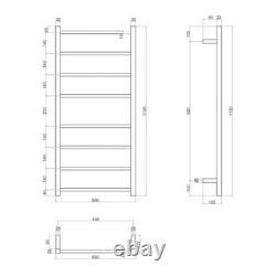ThermoSphere Heated Towel Rail Polished Stainless Steel 1120 x 530mm