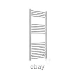 Thermostatic Electric Chrome Bathroom Curved Heated Towel Rail Radiator 1200x500