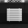 Towel Radiator Gas Heated Towel Rail Flat Panel Curved White 600mm & 1000mm Wide