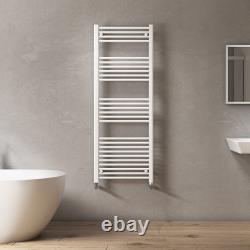 Towel Radiator Towel Rail Heated Bathroom Ladder Curved Flat Straight White UK