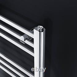 Towel Rail Radiator Bathroom Chrome Straight Heated Ladder Warmer Rad 1600x400mm