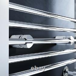 Towel Rail Radiator Bathroom Chrome Straight Heated Ladder Warmer Rad 1800x500mm