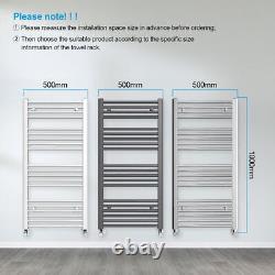 Towel Rail Radiator Bathroom Straight Heated Ladder Warmer Heating All Sizes