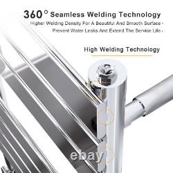Towel Rail Radiator Designer Flat Panel Heated Bathroom Chrome 1200 x 500mm