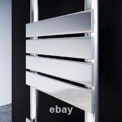 Towel Rail Radiator Designer Flat Panel Heated Bathroom Chrome 1200 x 500mm