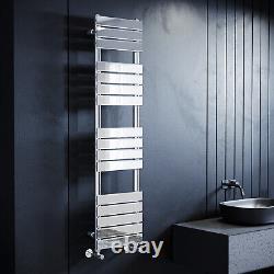 Towel Rail Radiator Designer Flat Panel Heated Bathroom Chrome 1600 x 400mm