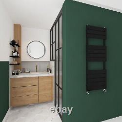 Towel Rail Radiator Designer Heated Bathroom Flat Panel White Black Anthracite