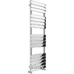 Towel Rail Radiator Ladder Bathroom Heated Designer Flat 1600 Chrome Warmer Rad
