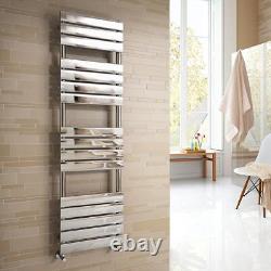 Towel Rail Radiator Ladder Bathroom Heated Designer Flat 1600 Chrome Warmer Rad