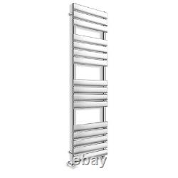 Towel Rail Radiator Ladder Bathroom Heated Designer Flat 1600 Chrome Warmer Rad
