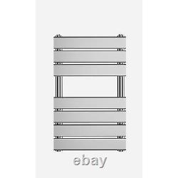 Towel Rail Radiator Ladder Bathroom Heated Designer Flat 600mm Chrome Warmer Rad