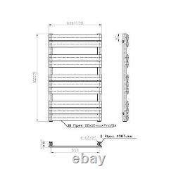 Towel Rail Radiator Ladder Heated Flat 1000mm White Rad with Defects Clearance