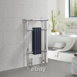 Traditional 3 Column Heated Towel Rail Radiator 952 x 479mm Chrome & Anthracite