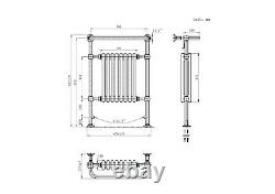 Traditional Bathroom Heated Towel Rail Column Victorian Radiator Chrome & White