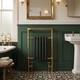 Traditional Brass & Black Heated Towel Rail Radiator 5 Column 498 X 940mm