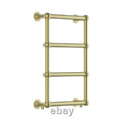 Traditional Brass Towel Rail Radiator Heated Bathroom 500mm x 750mm Alice