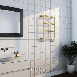 Traditional Brass Towel Rail Radiator Heated Bathroom 500mm x 750mm Alice