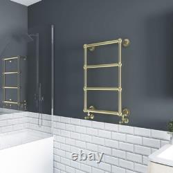 Traditional Brass Towel Rail Radiator Heated Bathroom 500mm x 750mm Alice