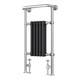 Traditional Chrome & Black Heated Towel Rail Radiator 5 Column 498 X 940mm