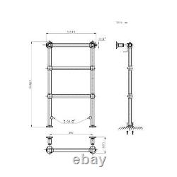 Traditional Radiator Heated Towel Rail Victorian 3 Column Bathroom Radiator