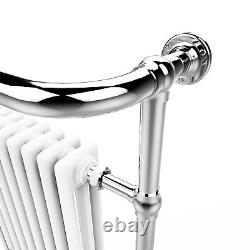 Traditional Towel Rail Radiator Bathroom Column Heated Rads White Chrome 963x673